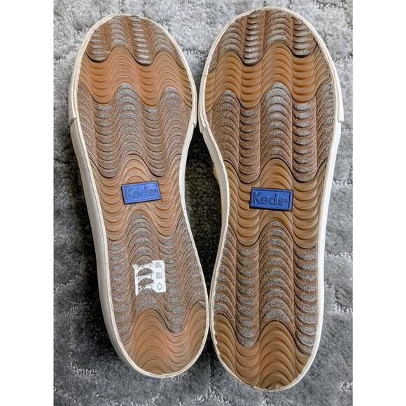 Keds Floral Double Decker Sneakers WOMENS SIZE 9.5 Yellow Slip On Shoes WF65058 - Picture 7 of 9